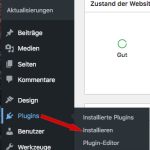Wordpress Dashboard Plugin installieren
